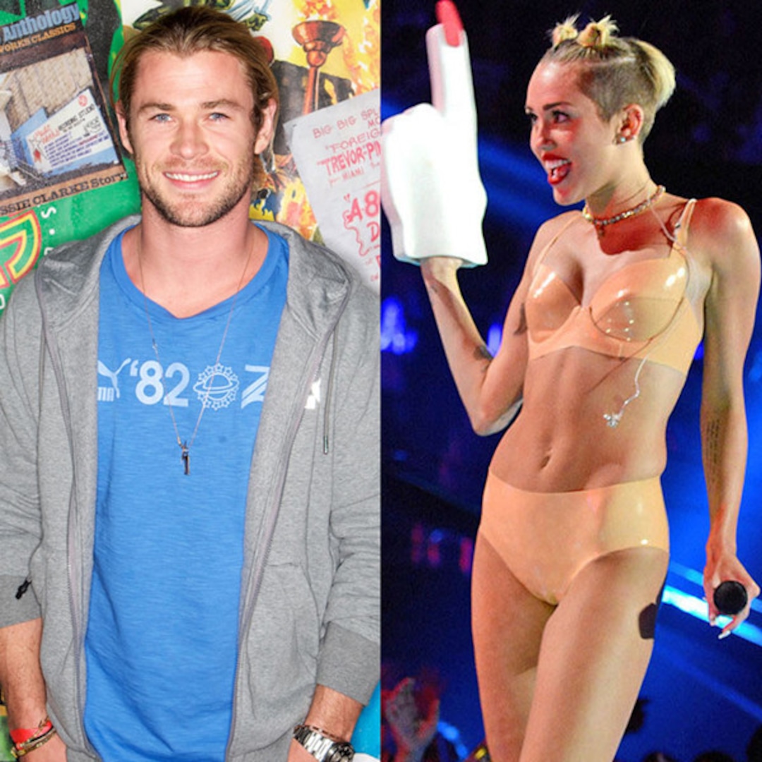 Exclusive Why Chris Hemsworth Hasn T Watched Miley S Mtv Performance E Online